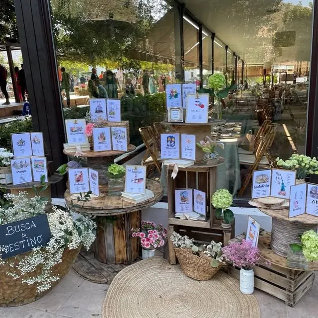 Seating plan decorado para una boda